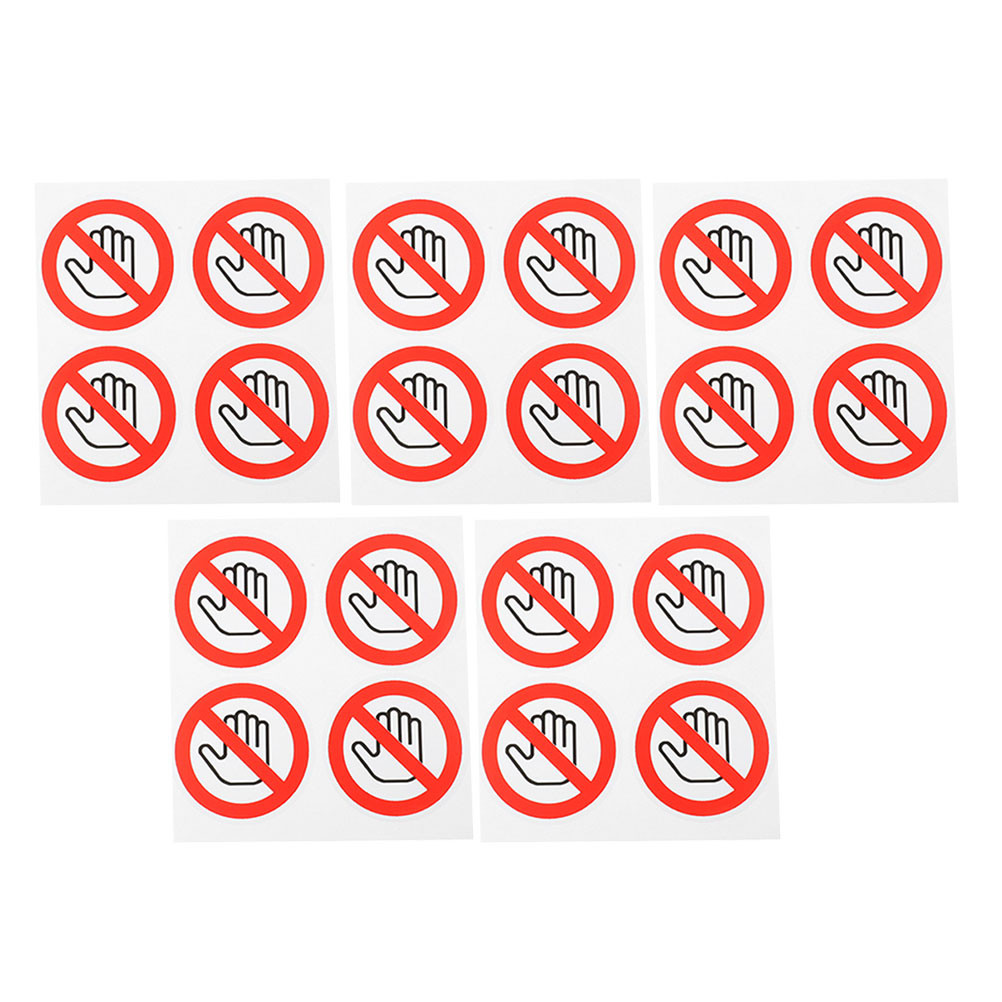 

40pcs Safety ning Stickers Self-Adhesive Do Not Touch Decals Waterproof Vinyl Industrial Labels For Machinery Toolboxes