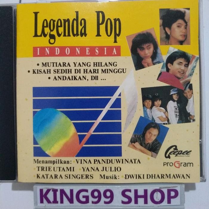 CD LEGENDA POP INDONESIA. trie utami 7 bintang rumpies malyda mus mujiono vina panduwinata broery pe