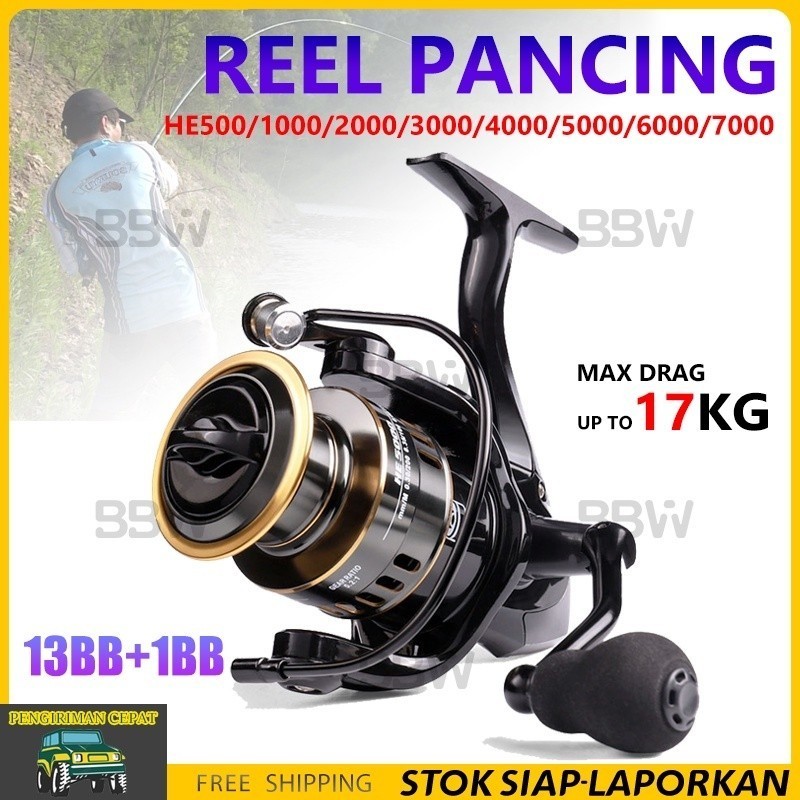 【COD】reel pancing asli besi fishing reel 10kg HE500 - 7000 / Reel Pancing Murah Kuat Power Handle/ R