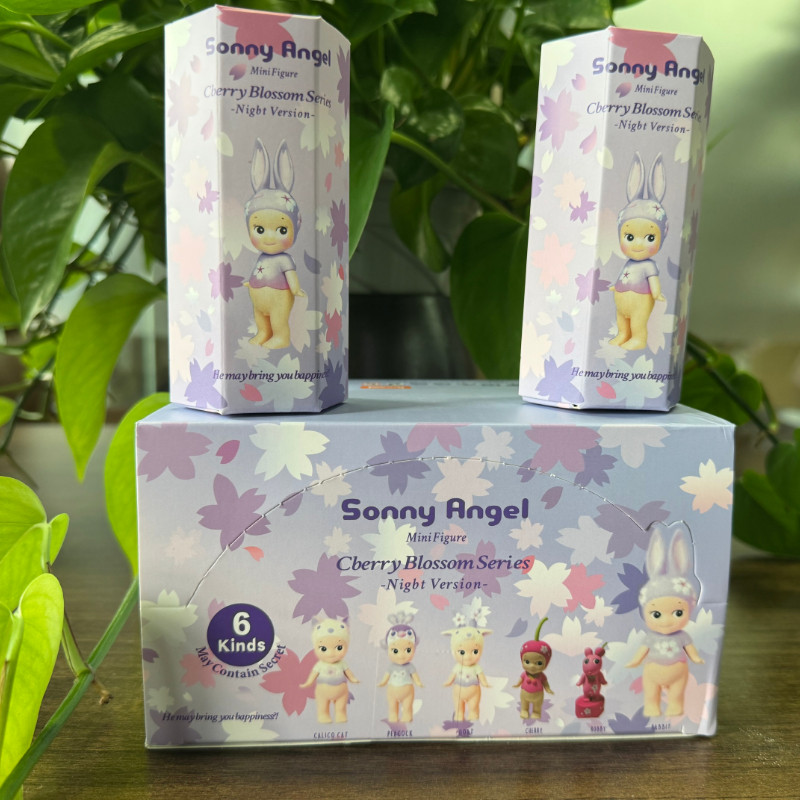 New Sonny Angel Blind Box Mini Figure Cherry Blossom Series Night Version Rabbit Surprise Tideplay F