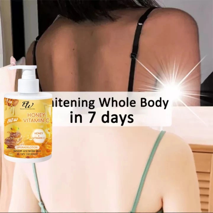 DW HONEY VITAMIN C Whitening Body Lotion 300ml Lotion Pemutih Badan Hand body Pemutih Badan Permanen