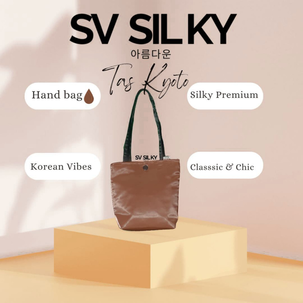 Tas Kyoto tas wanita silk premium hand bag wanita