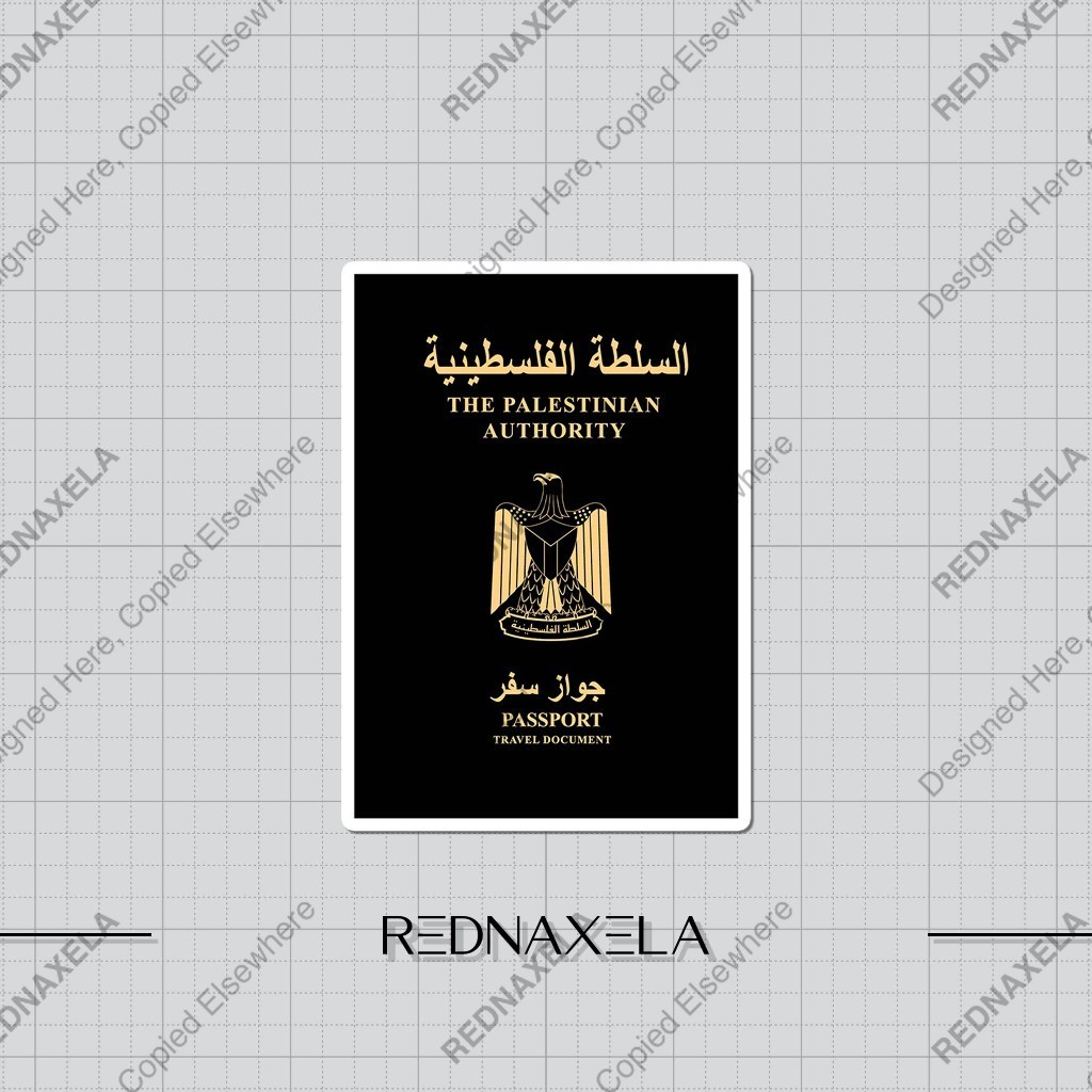 

Stiker Vinyl Palestine Passport Design Stiker Koper Outdoor Travel Sticker