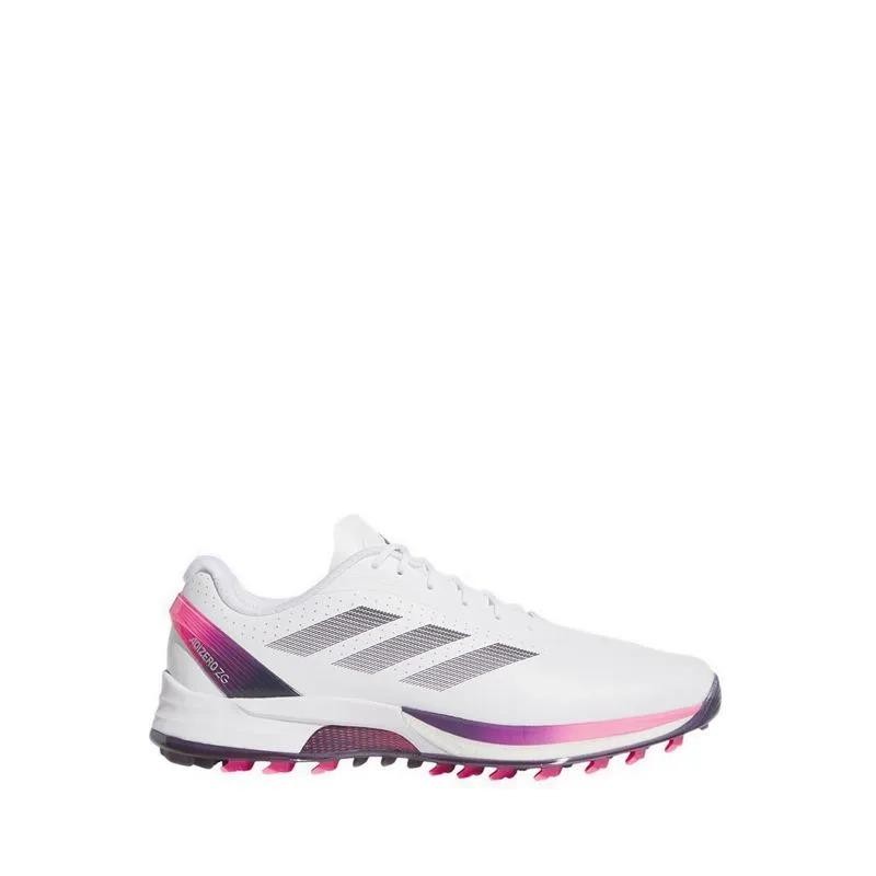 Sepatu Golf Pria Adidas Adizero Zg Shoes Men's - Ftwr White/Aurora Plum/Lucid Pink (FJI416) Original
