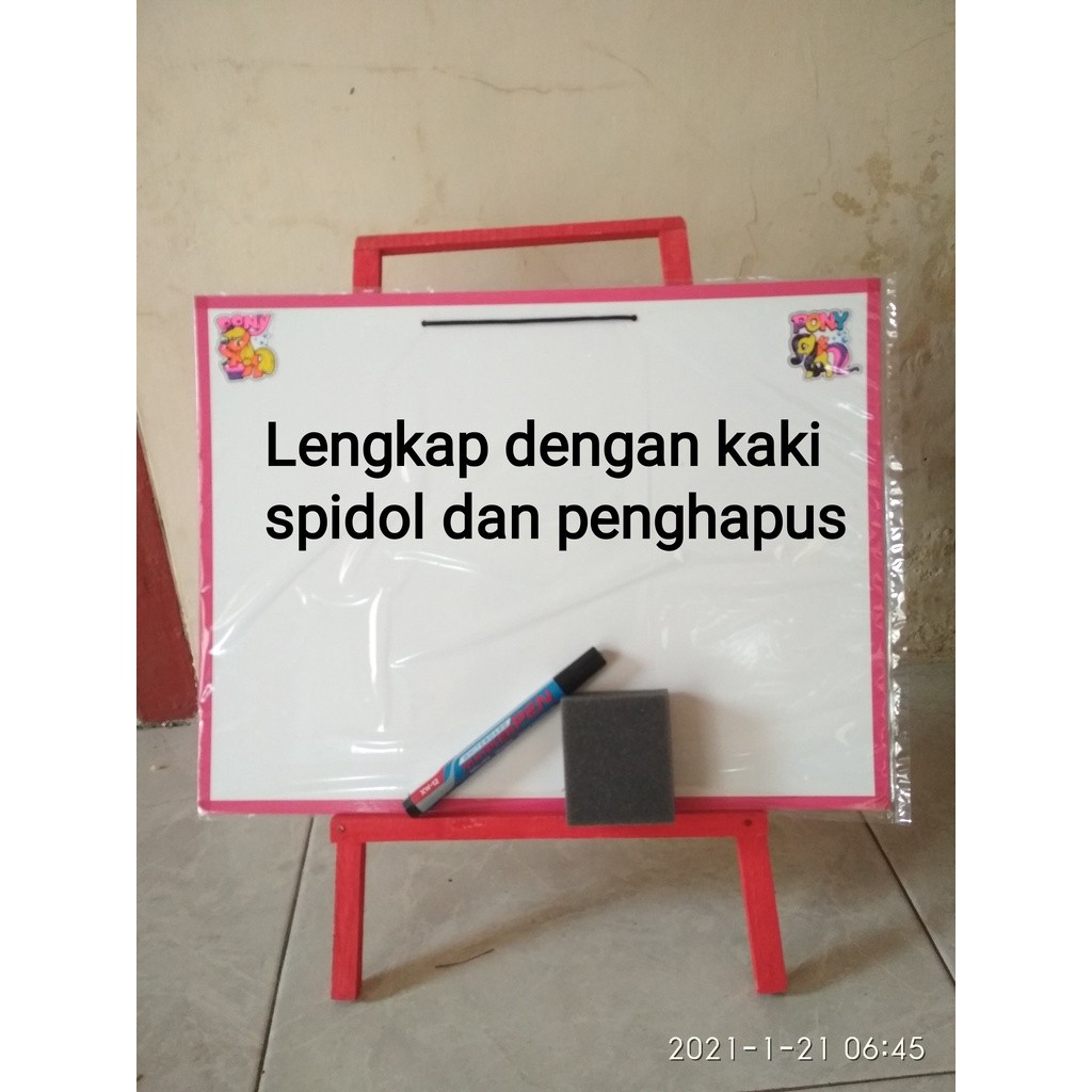 alat tulis anak satu set lengkap/papan tulis anak dengan penyangga/papan tulis berdiri/papan tulis b