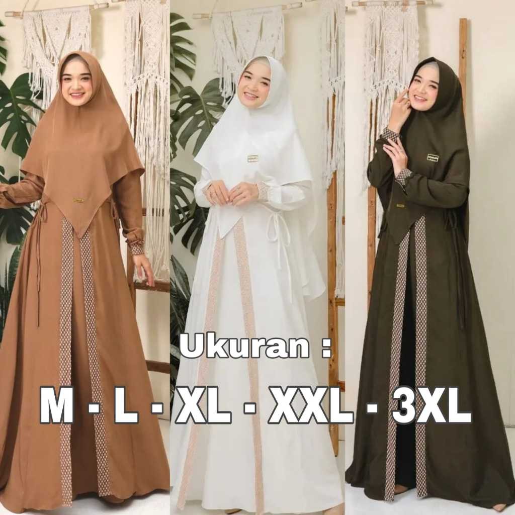 PAPESZ GALERY GAMIS - SAKINAH SYAR'I - GAMIS SET HIJAB - FASHION MUSLIM WANITA - BAJU PESTA ELEGAN -