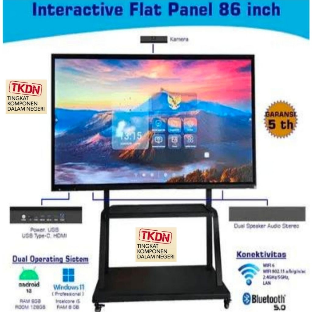Distributor APIYO Interactive Flat Panel (IFP) Smartboard 86 Inch TKDN/NON TKDN