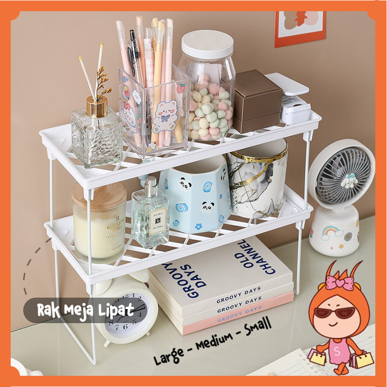 Reseller Welcome - H6726 Rak Meja Lipat Minimalis / Rak Meja Lipat Kerja Estetik / Rak Meja Lipat Se