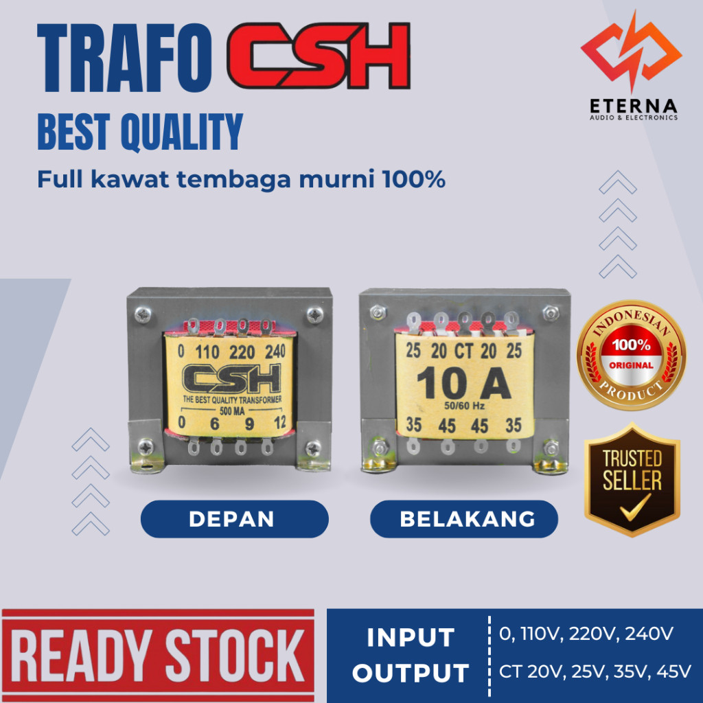 TRAFO CSH BEST QUALITY 10A CT 45V - 100% TEMBAGA MURNI