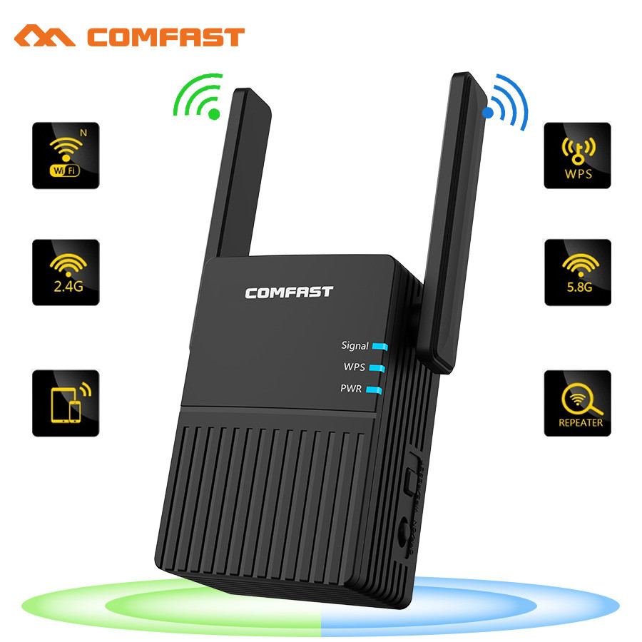 COMFAST 5G 1200M Wifi Repeater Repetidor Wifi Repetiteur puissant AC1200 Range Extender Signal Boost