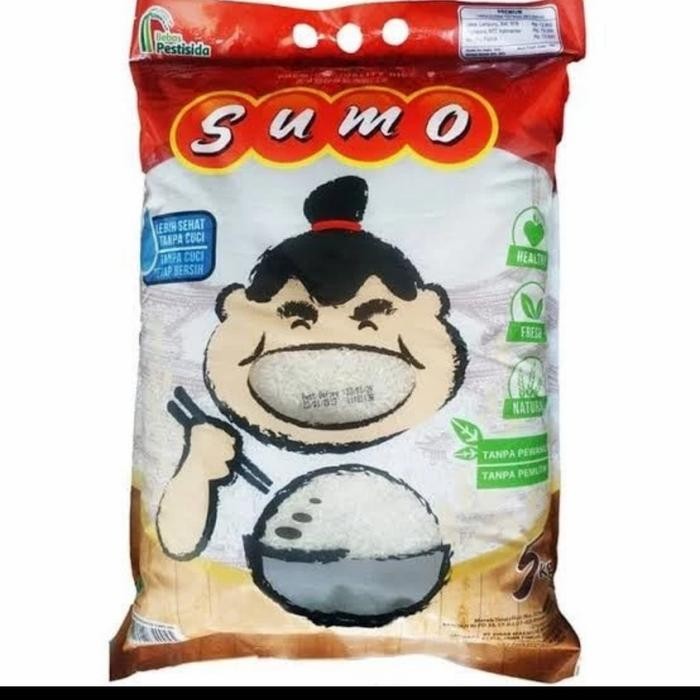 

beras putih sumo 5kg plastik merah - Sumo merah 5kg