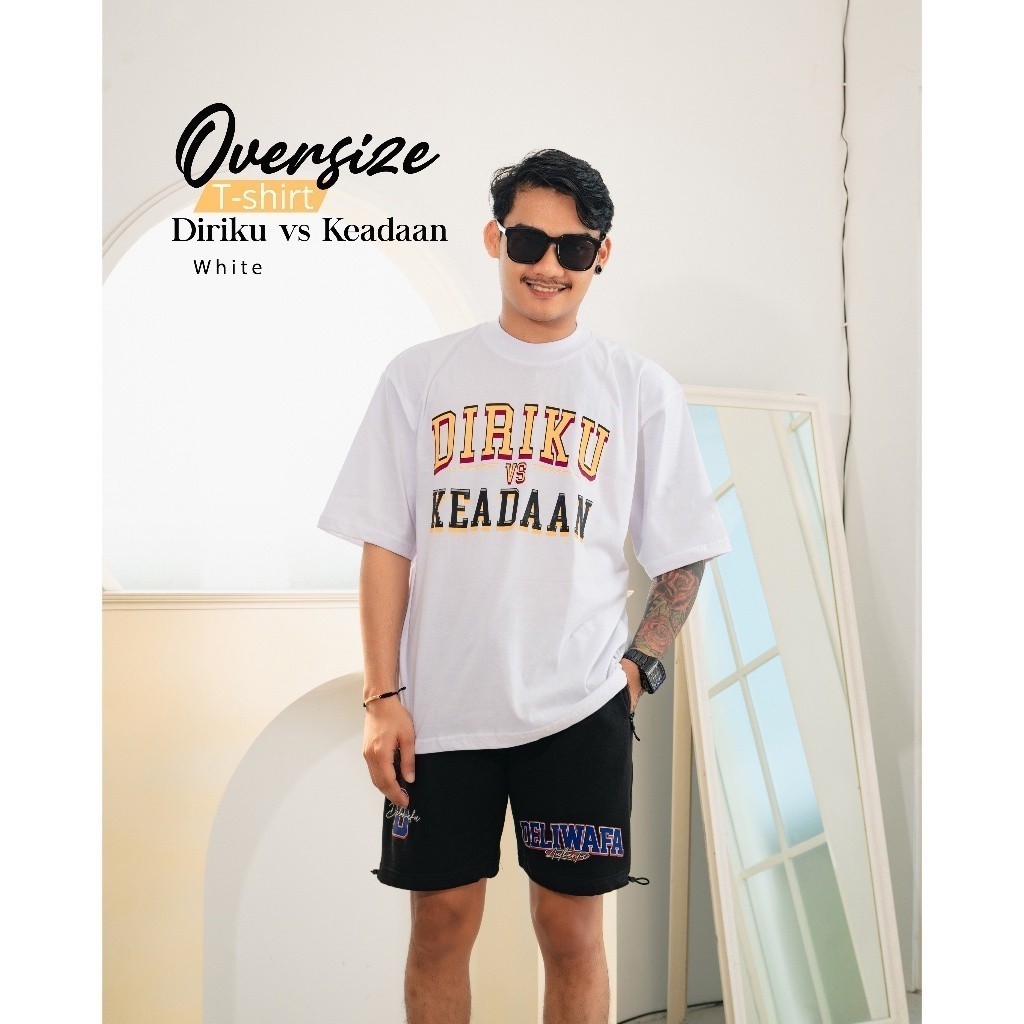 Original Deliwafa  -   Unisex T-Shirt Diriku Vs Keadaan kaos lengan pendek
