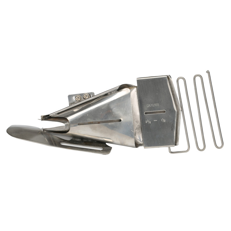 

K712NA(A) Folder TAPE SIZE Of 3-3/8"--1-1/2" Used For 2 Or 3 Needle Cover Stitch Machine Single Wrap Hemmer