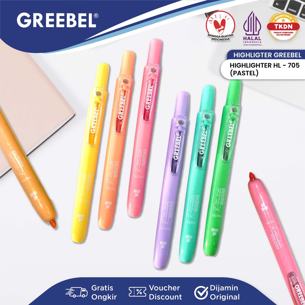 

GREEBEL Highlighter HL-705 Pastel / Stabilo Greebel / Stabilo Pastel