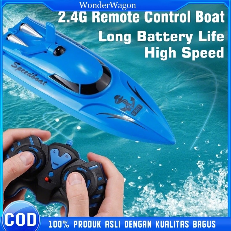 TERASHOP COD RC Remote control rc racing high speed boat Boat Mainan Remote Control Kapal RC Speedbo