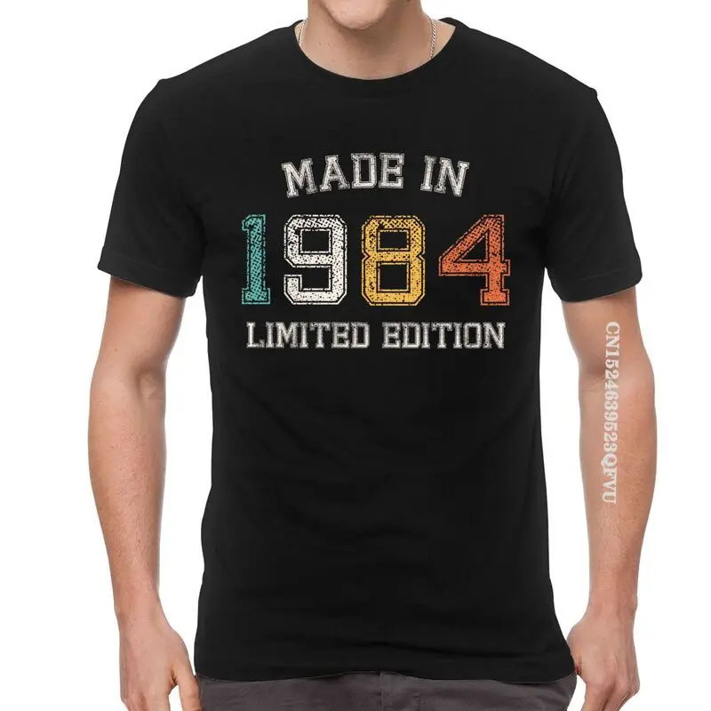 Kaos Pria Lahir Pada 1984 Kaos Streetwear Pria Dibuat Pada Tahun Kelahiran 1984 Kaos EMO Pria  Overs