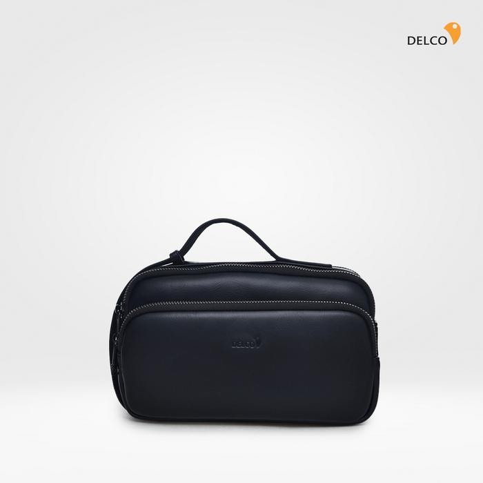 ORIGINAL Tas Pria Delco by Elizabeth Sling Bag 0716-0845 - Black