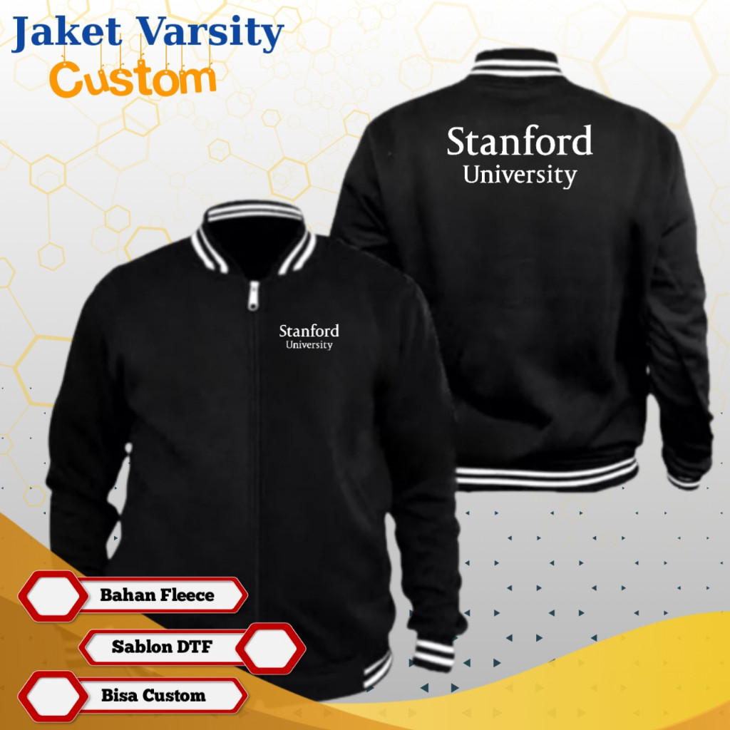 Jaket Stanford University Jaket Varsity Custom Bahan Premium
