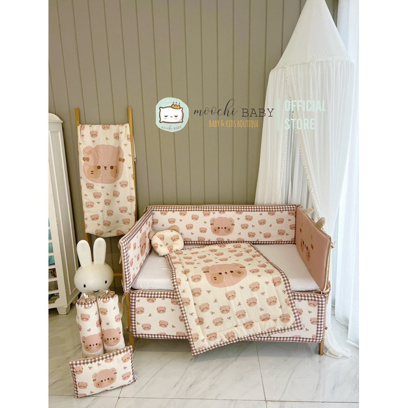 moochi Baby bedcover set selimut bayi Blanket newborn bear Korea beruangMurah