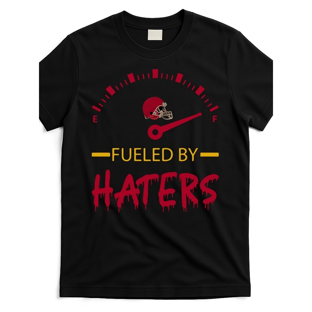 Kaos Kansas City Champion Pria - Desain "Didorong Kebencian" Lucu, Warna Merah & Kuning - Kaos Hitam