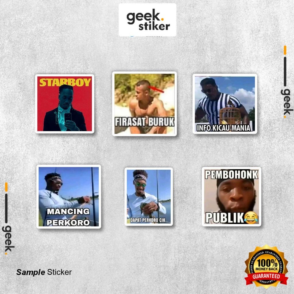 

Stiker Pack Meme Jomok Aesthetic | Stiker Paper Vinyl Waterproof | Stiker Laptop Buku Journal Koper Dekorasi