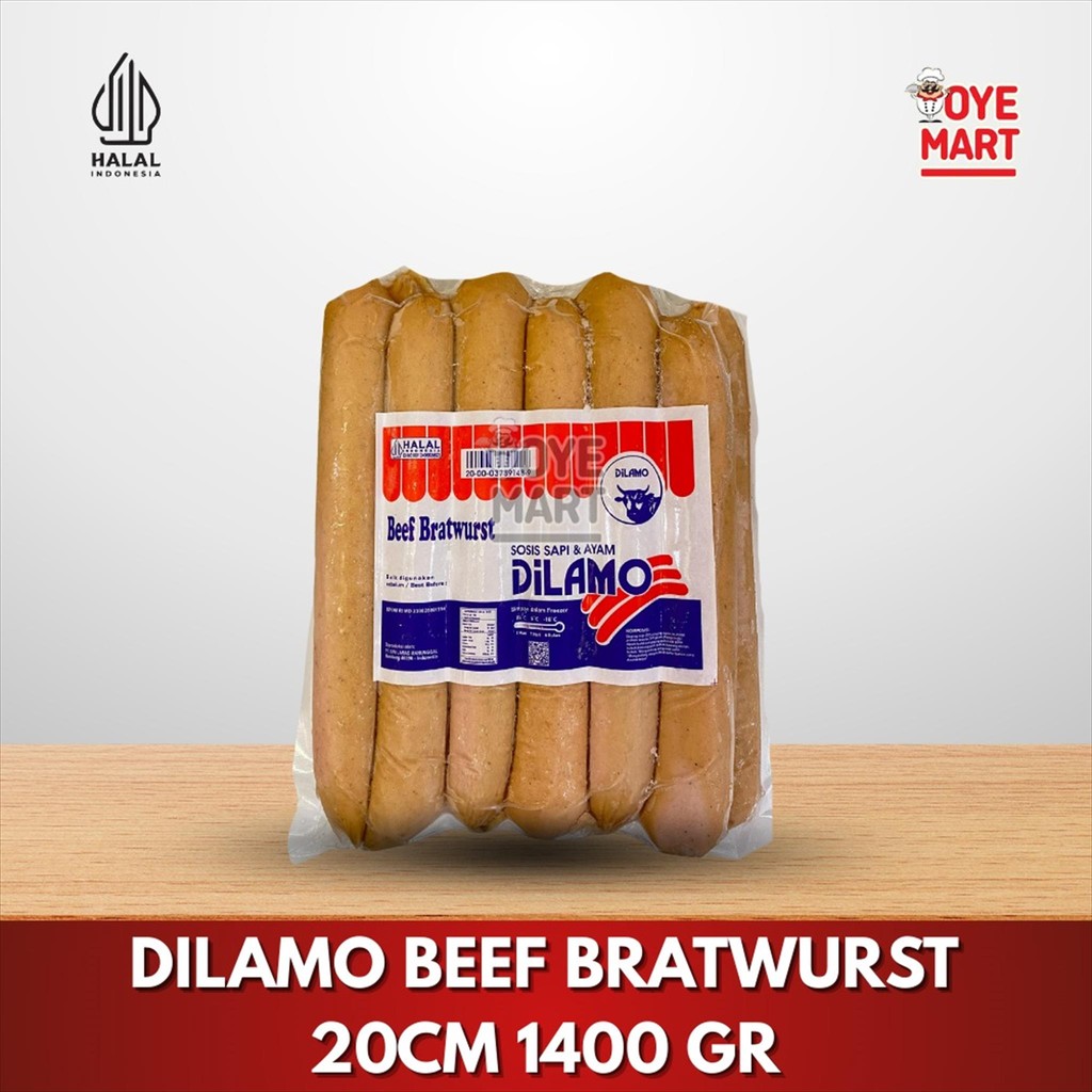 

DILAMO BEEF BRATWURST 20CM 140