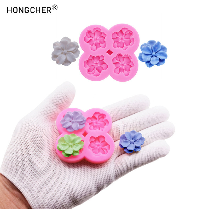 

Flower Resin Phone Case Headband Hairpin Jewellery Accessories Drip Mould Cherry Blossom Chocolate Cake Silicone Mould