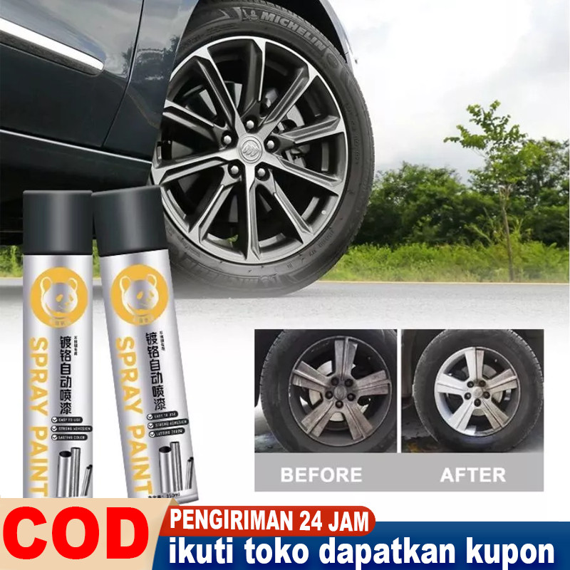 Cat Semprot Chrome 350ml Chrome Spray Pain Krum Stainless Automotive Metallic Paint Chrome No Rust C