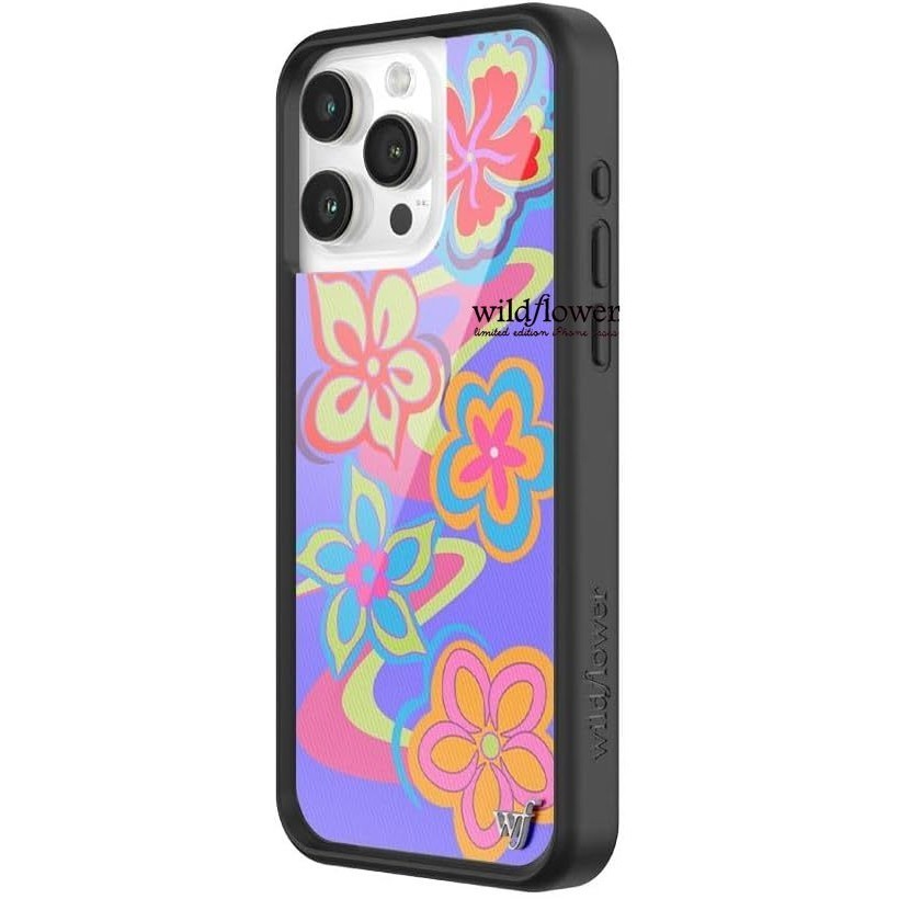 JUJI Wildflower Cases Surf's Up Case For IPhone 11 13 12 14 16 15 Pro Max | Trendy Red Purple Floral