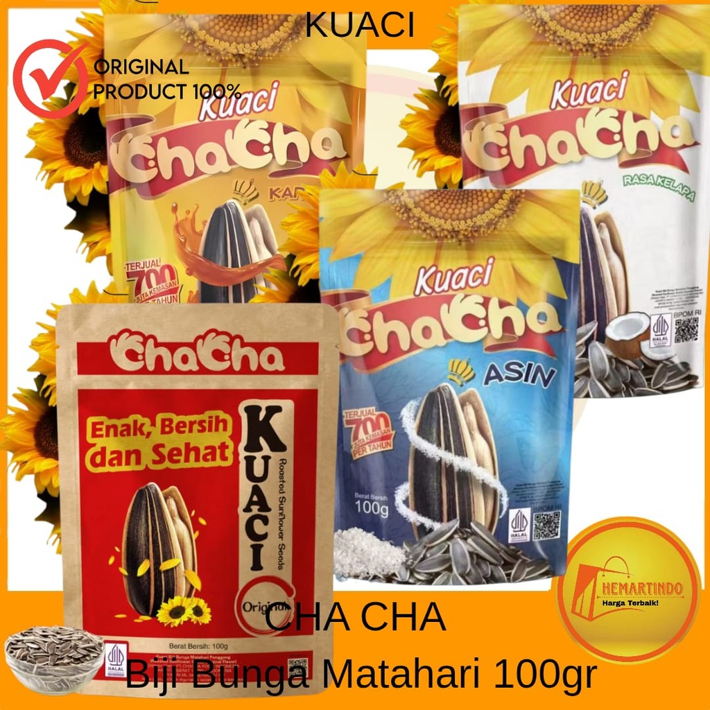 ChaCha Kuaci Import Cemilan Sehat 100gr Biji Bunga Matahari / Kuaci Chacha