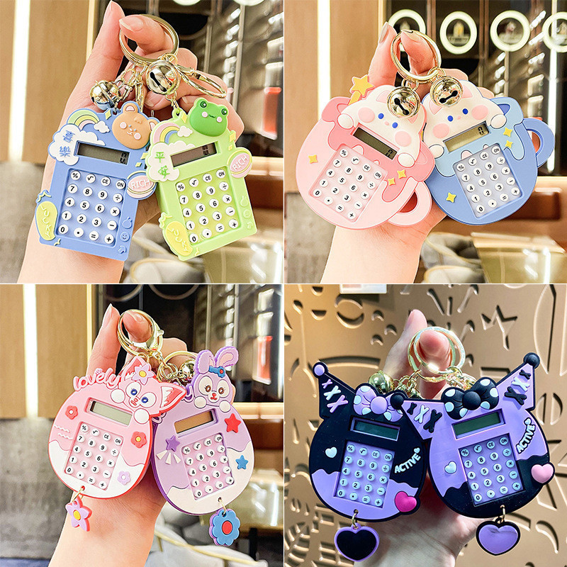 

Gantungan Kunci Kalkulator Portable Mini Karakter Lucu Keychain Gantungan Tas
