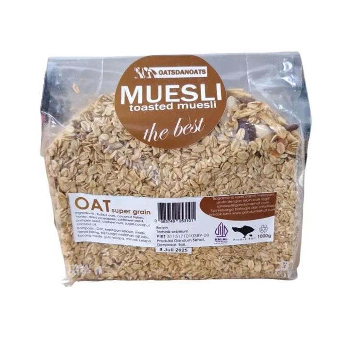 

[TERLARIS] Oatsdanoats Toasted Muesli 1Kg - Sereal Penuh Gizi - Granola Food Makanan[TERLARIS ]