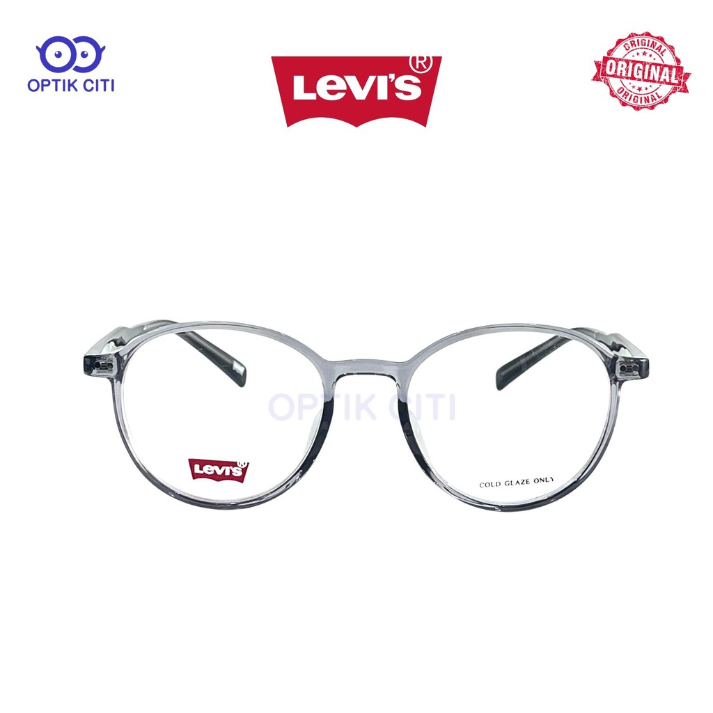 Frame Kacamata Bulat Pria Wanita Original Levis 7094 - KB7 Abu Transparant