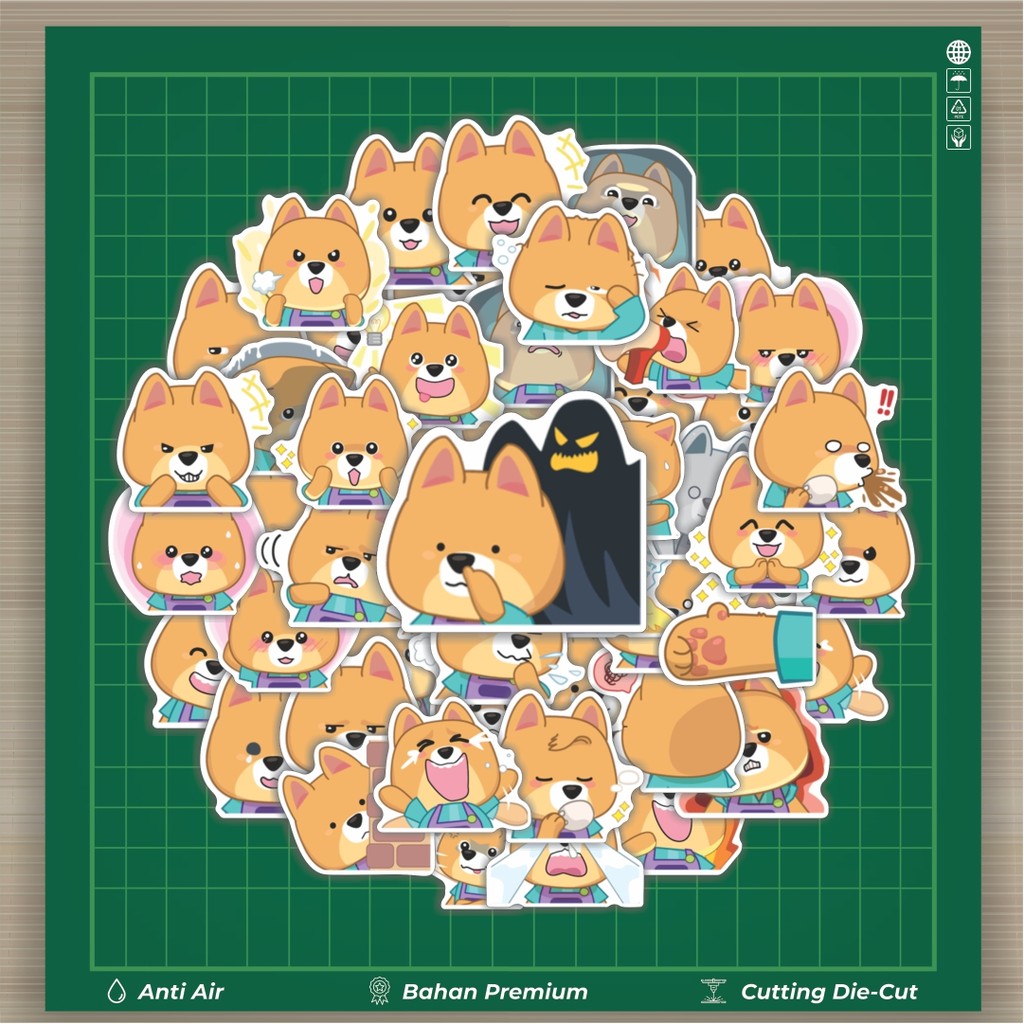 

HOT 50 PCS STIKER Stiker Borky Shiba Dog Stiker Fashion Cars Decal Dingin Kartu Album Custom Vinyl Anti Air- Sticker Aesthetic Buku Journal Koper Casing HP Tablet Laptop Helm Motor Botol Minum