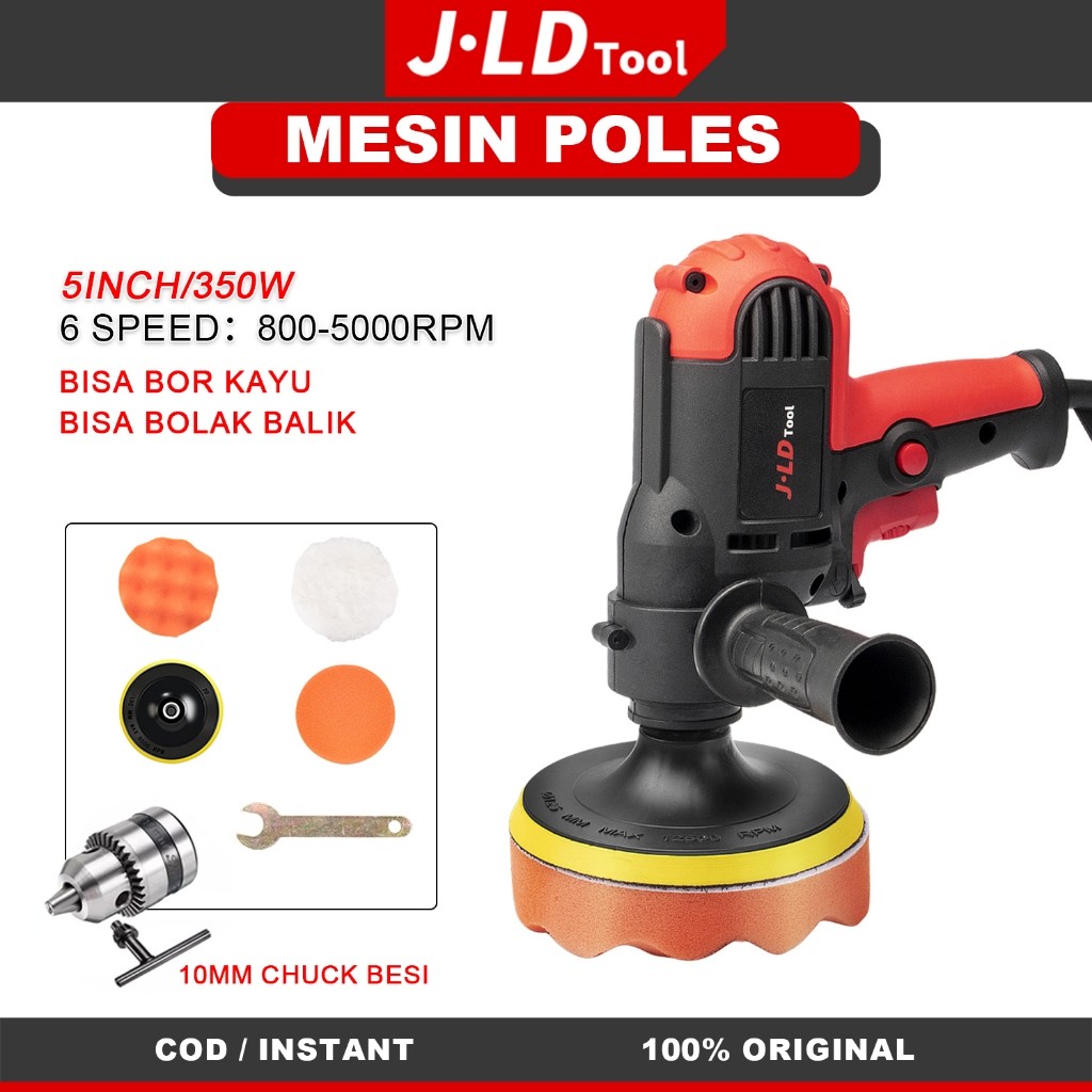 JLD Mesin Poles J3310 Mesin Polisher 350W Mesin poles body mobil lengkap Alat poles mobil lengkap mu