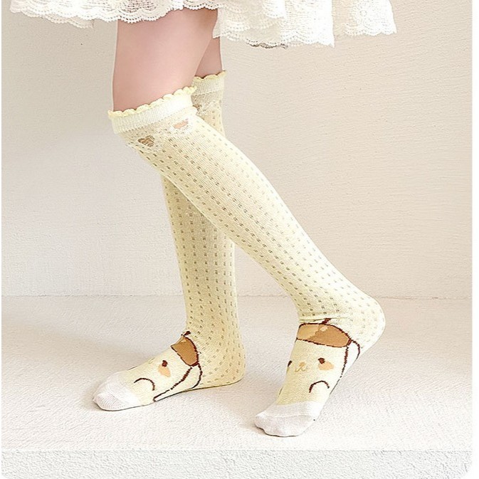 Kaos Kaki Anak Perempuan TIPIS Panjang Selutut Kartun Minliu