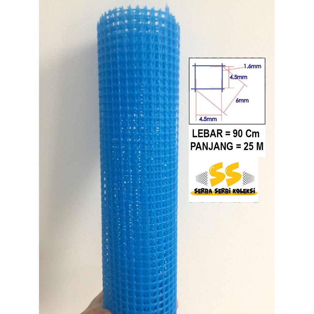 Kawat Jaring Plastik HDPE kotak 6 mm per roll