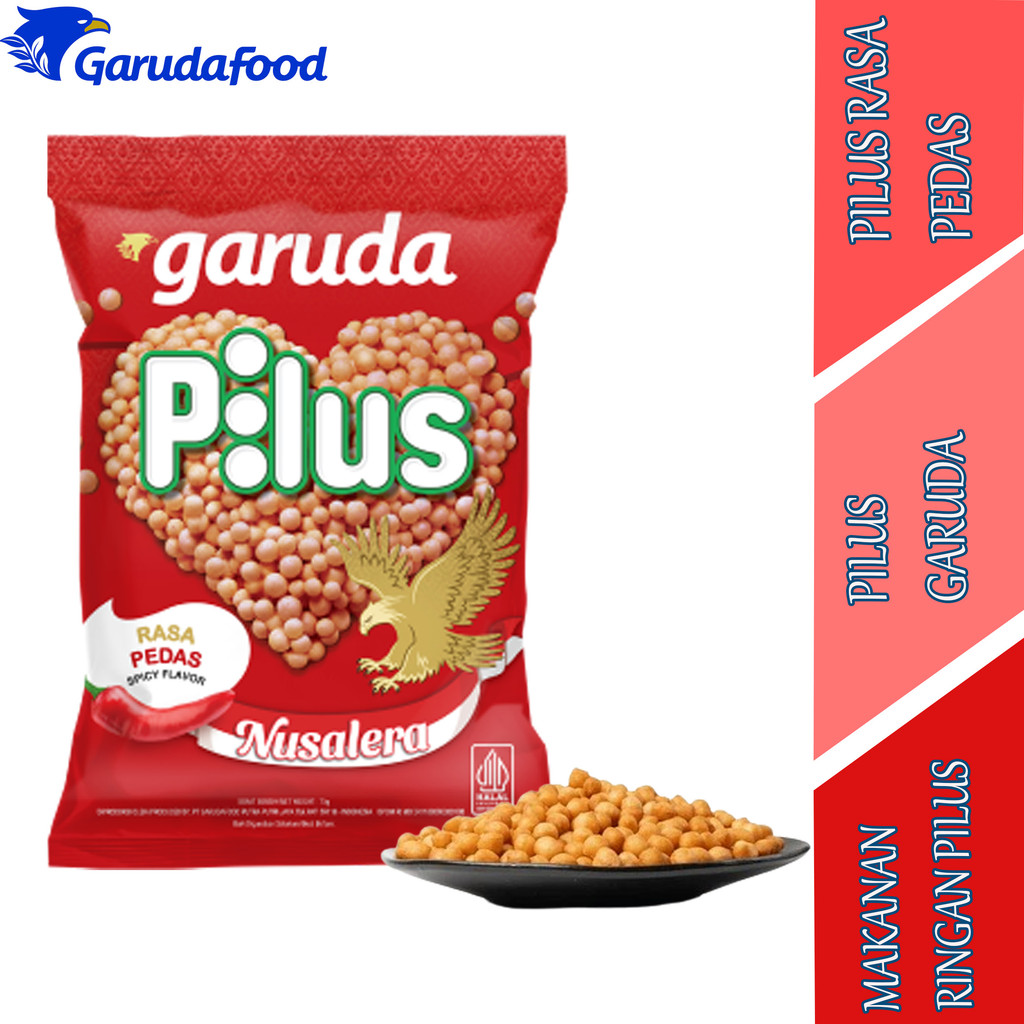 Pilus Rasa Pedas - Pilus Garuda - Makanan Ringan Pilus - 80gr