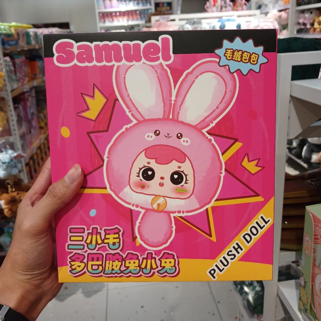 Samuel Dopamine Rabbit Chain Plush Bag ( Blind Box ) FIGURE MAINAN PAJANGAN