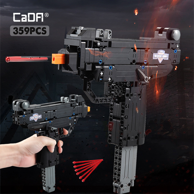 cada military ww2 Desert Eagle Pistol MK23 Pistol Uzi submaine gun  Buig Blocks city police Bricks i