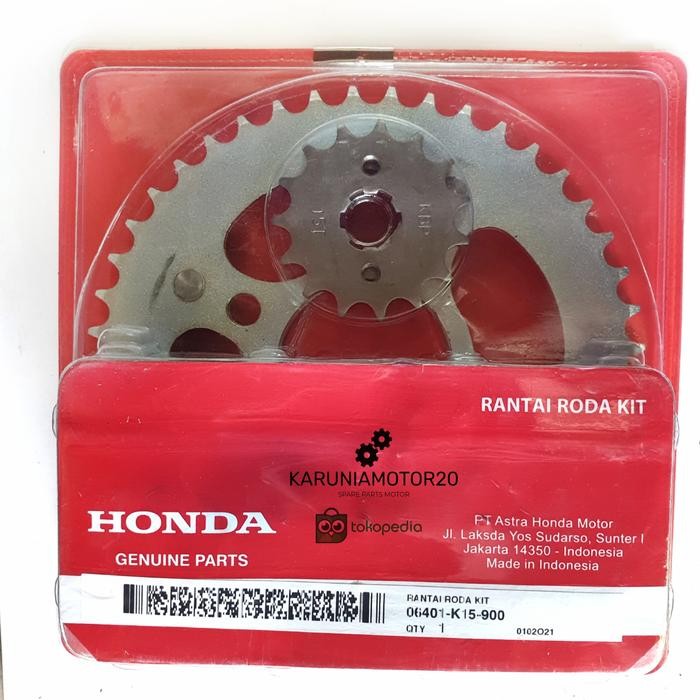 Rantai Gear Gir Set CB 150R/CB150R Lama Old Original AHM 06401-K15-900 high quality