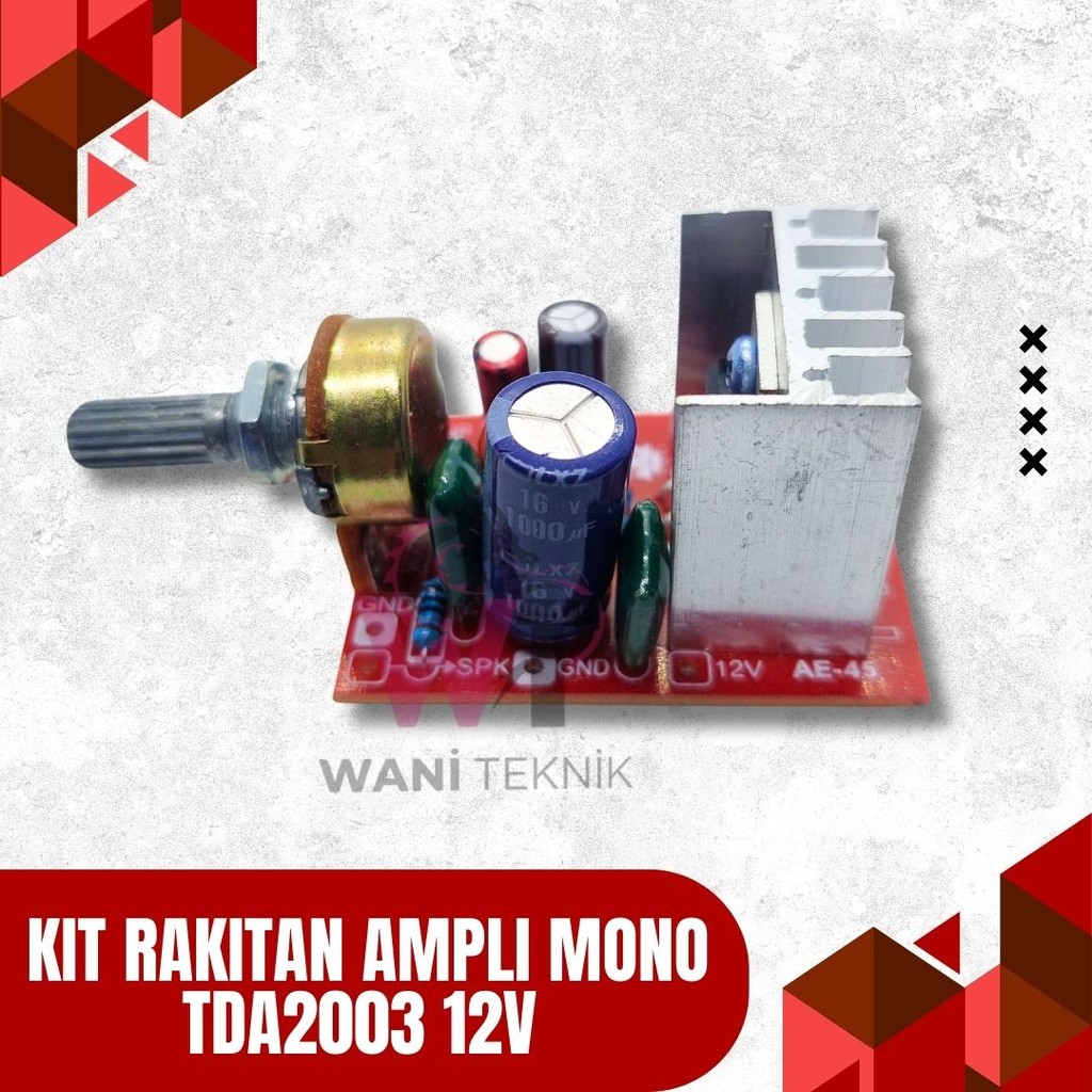Kit Ampli Mini TDA2003 Mono – Power 12V DC Volume Control