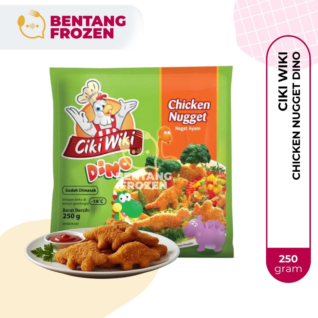 Ciki Wiki Dino Chicken Nugget  250Gr / Ciki Wiki Nugget Dino