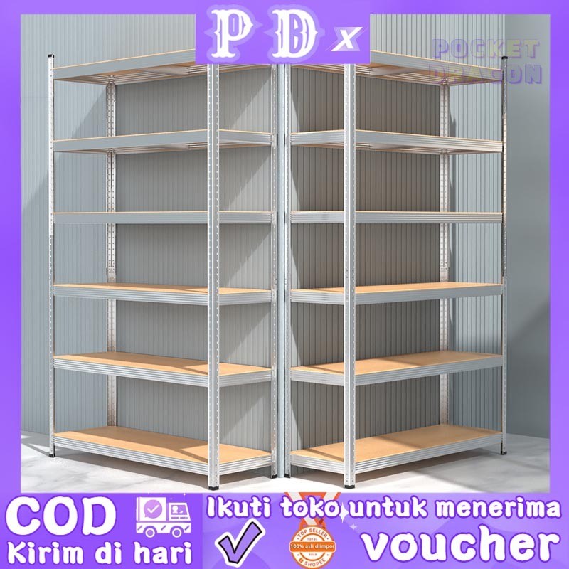 Pocket Dragon Rak 5 susun Rak 6 susun serbaguna Rak susun besi Rak serbaguna Berlaku untuk lemari/Ra