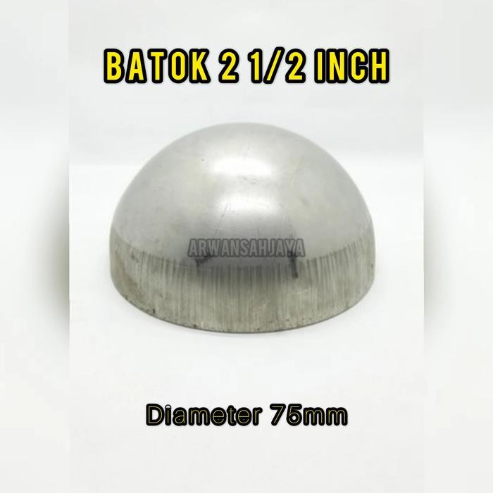 BATOK TUTUP PIPA 2 1/2 INCH ORNAMEN PAGAR BESI