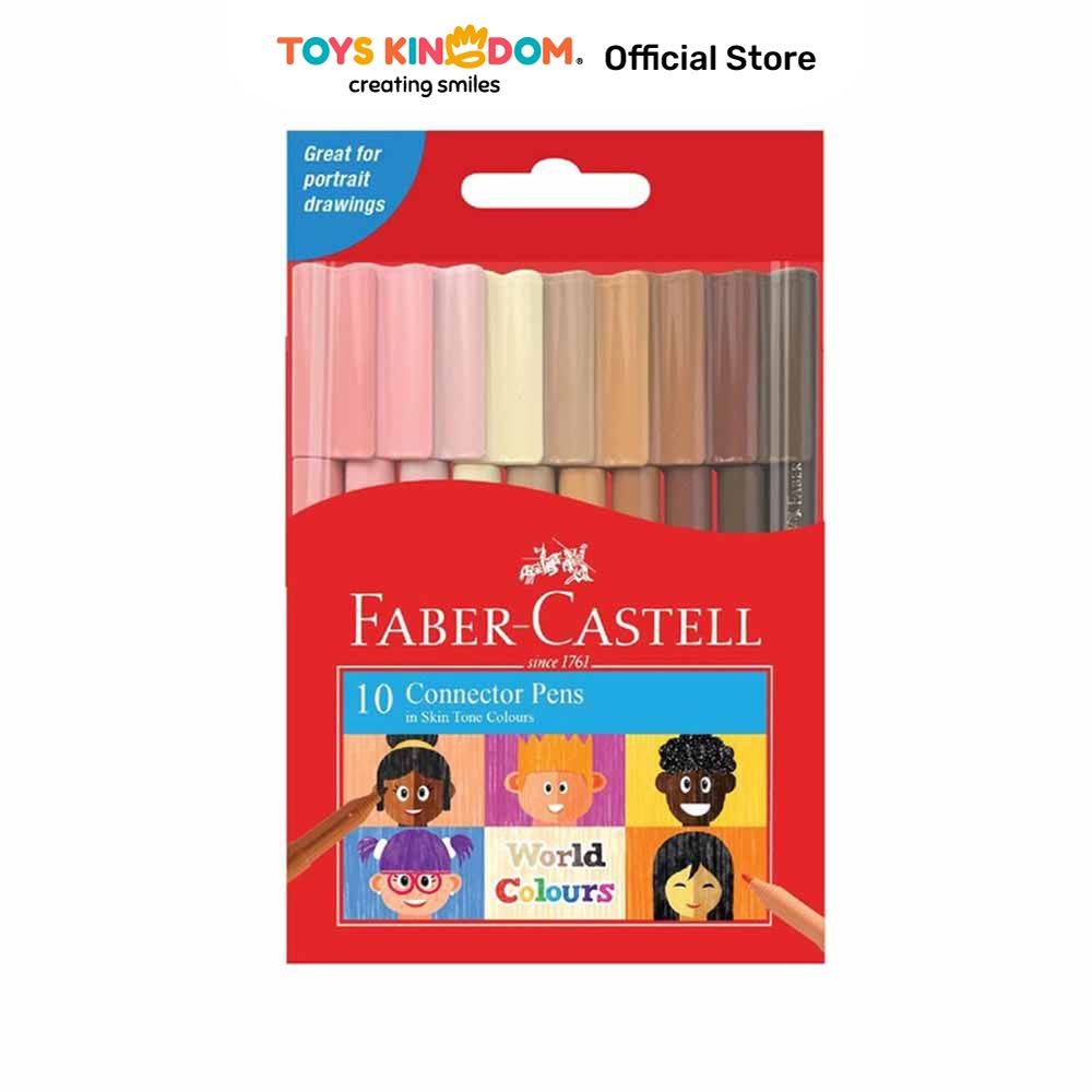 Toys Kingdom Faber Castell Set 10 Pcs Spidol Connector Skin Tone Alat Tulis Warna Warni Spidol Warna