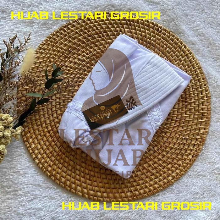 Jilbab Anak Rabbani Warna Putih / Kerudung Sekolah anak Rabbani warna Putih PAUD TK SD SMP - S