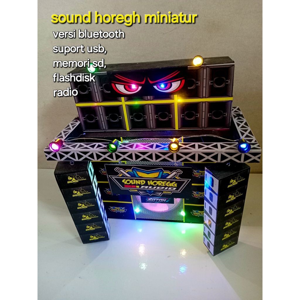 PIXELBYTE Sound horegh miniatur truk full set versi bluetooth