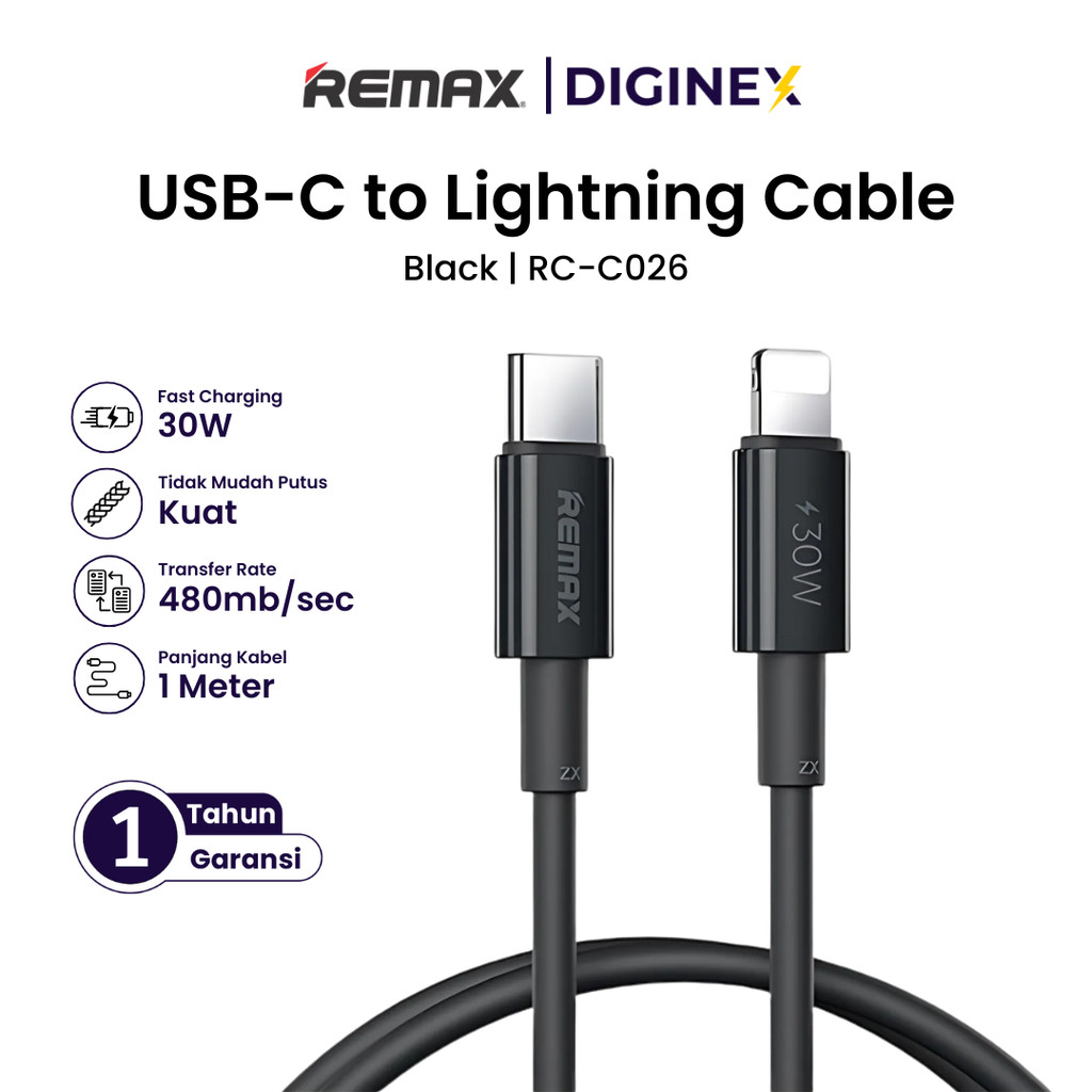 Remax Cable RC-C026 USB-C to Lightning 30W 1M