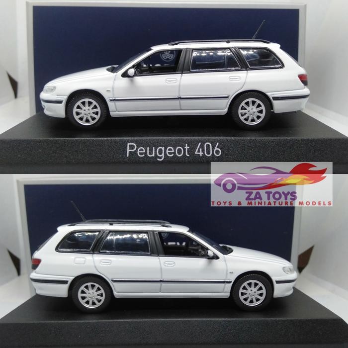Diecast Peugeot 406 Wagon White by Norev Skala 1:43 ANS99